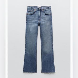 ZARA flare crop jeans